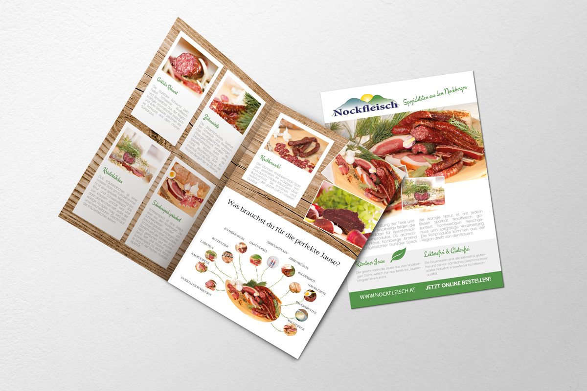 Nockfleisch-Flyer-Mockup-3 Flyer für Nockfleisch by Werbeagentur krassgrün.at