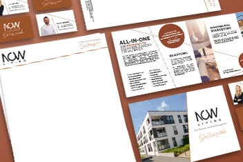 Grafikdesign für Now Living - Werbeagentur Kärnten krassgrün.at
